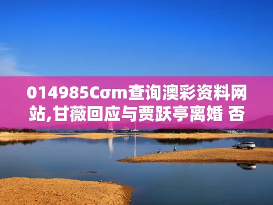 014985Cσm查询澳彩资料网站,甘薇回应与贾跃亭离婚 否认拿40亿